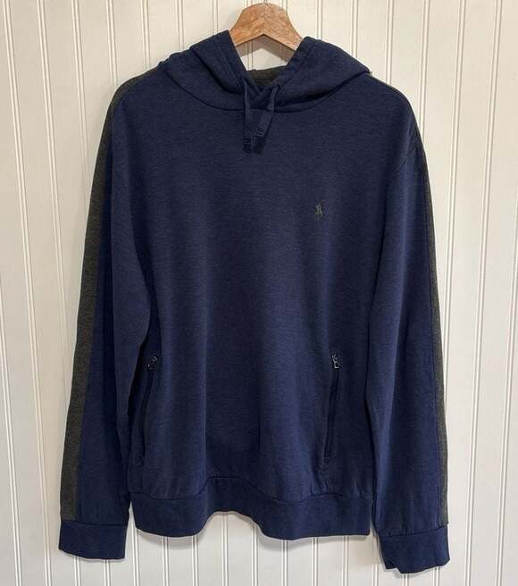 Polo Ralph Lauren Other - Polo Ralph Lauren Blue and Gray  Double-Knit Hoodie with Zipper Pockets
